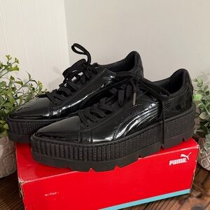 Women's Fenty x Rihanna Pointy Creeper Patent Casual Platform Sneakers
